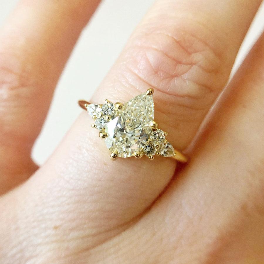 Sadie Diamond Pear Ring