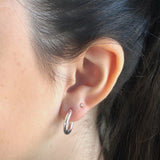 Plain Hoops Sterling Silver