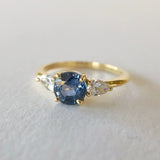 Willow Ring with Ceylon Sapphire and Diamonds