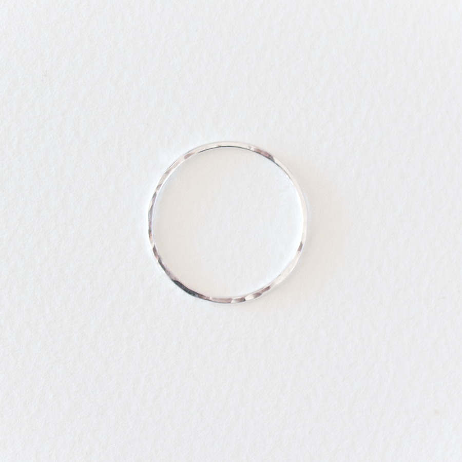 Everyday Fine Hammered Ring Sterling Silver